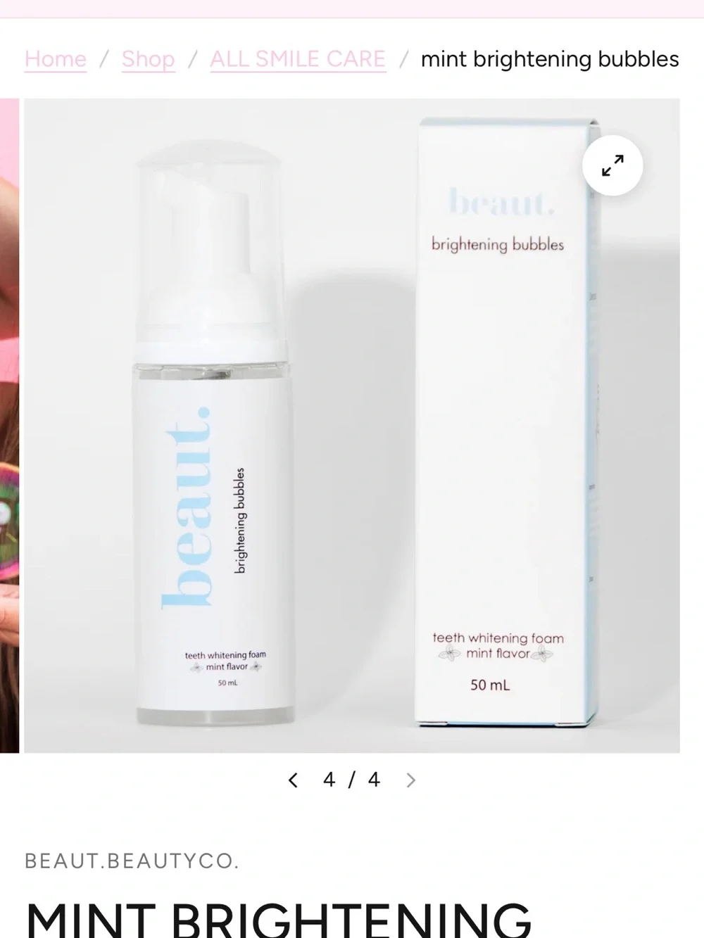 Beaut. Brightening Bubbles Teeth Whitening Foam - Mint